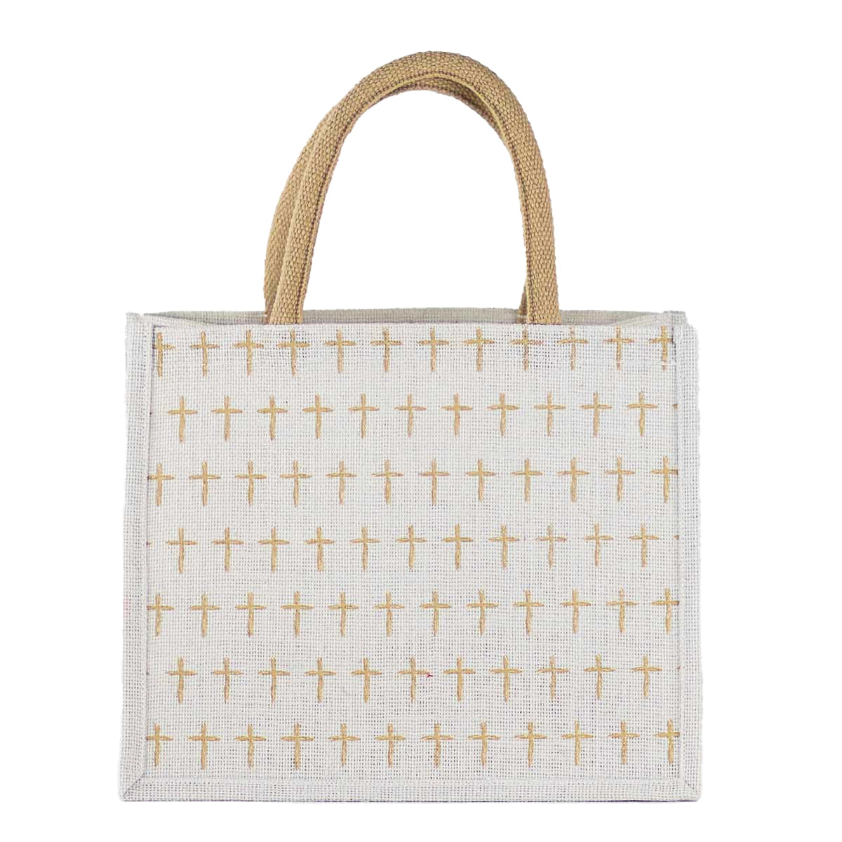 La Croix Gift Tote White/Light Gold 12x10x8