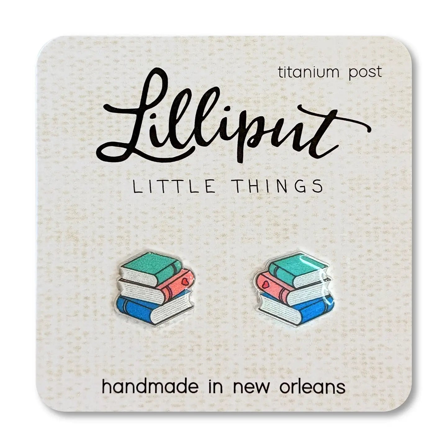 Book Stack Earrings
