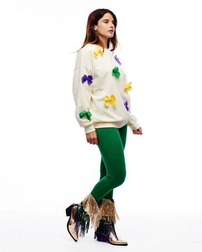 Mardi Gras Sequin Tassel Boots