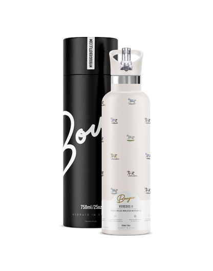Veredus Ii Horse Motif Insulated Water Bottle 25 oz Cream