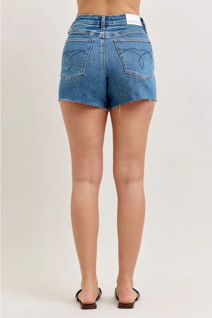 Judy Blue High Waist Rigid Magic Destroy Cut Off Shorts