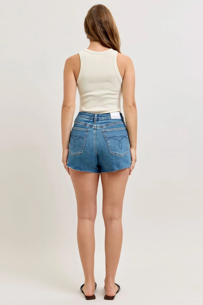 Judy Blue High Waist Rigid Magic Destroy Cut Off Shorts
