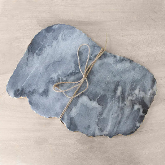 Metz Marble Serving Board Gray/Gold 15x9.5x.5
