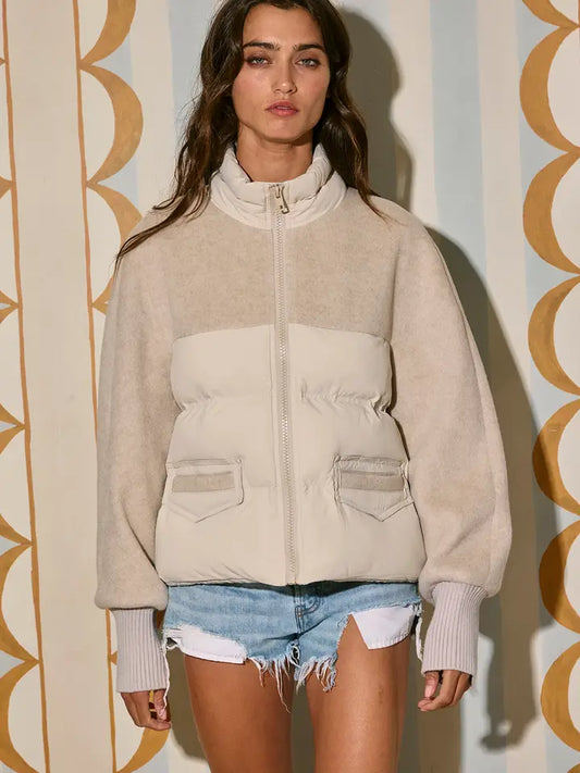 Oversized Puffer Crop Jacket Coat