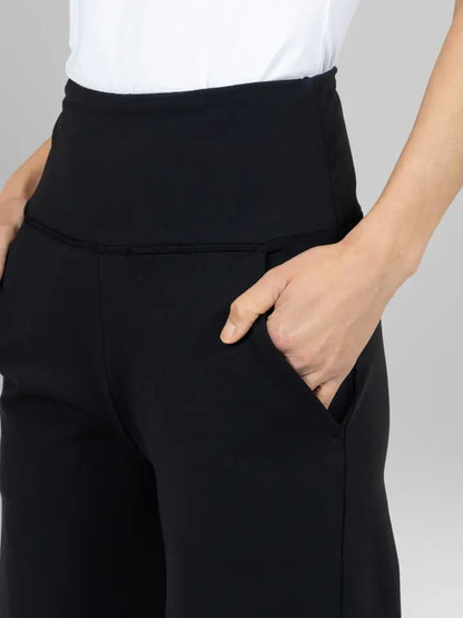 High Waist Wide Leg Pant Petite (Black)