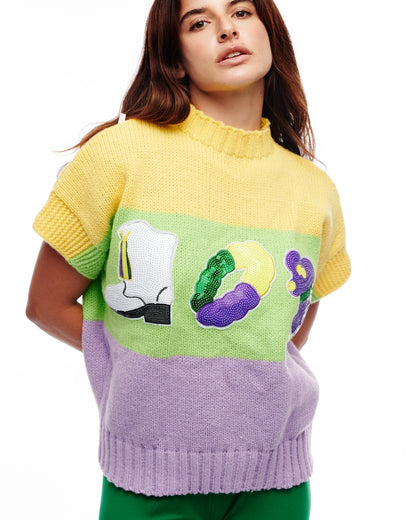 Mardi Gras Icon Sweater Vest