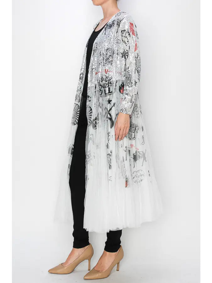 Dazzling Sequin Longline