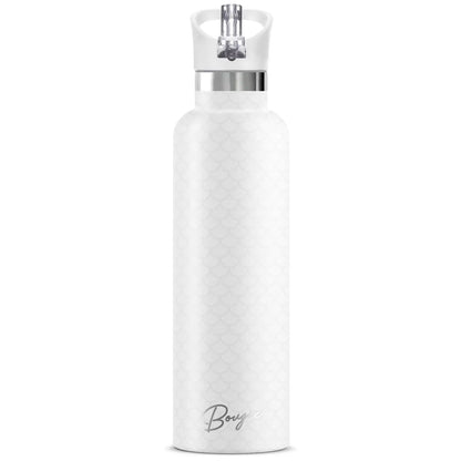 Mermaid Gloss Scales 25 oz Insulated Water Bottle White