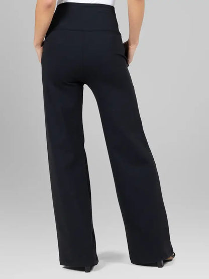 High Waist Wide Leg Pant Petite (Black)