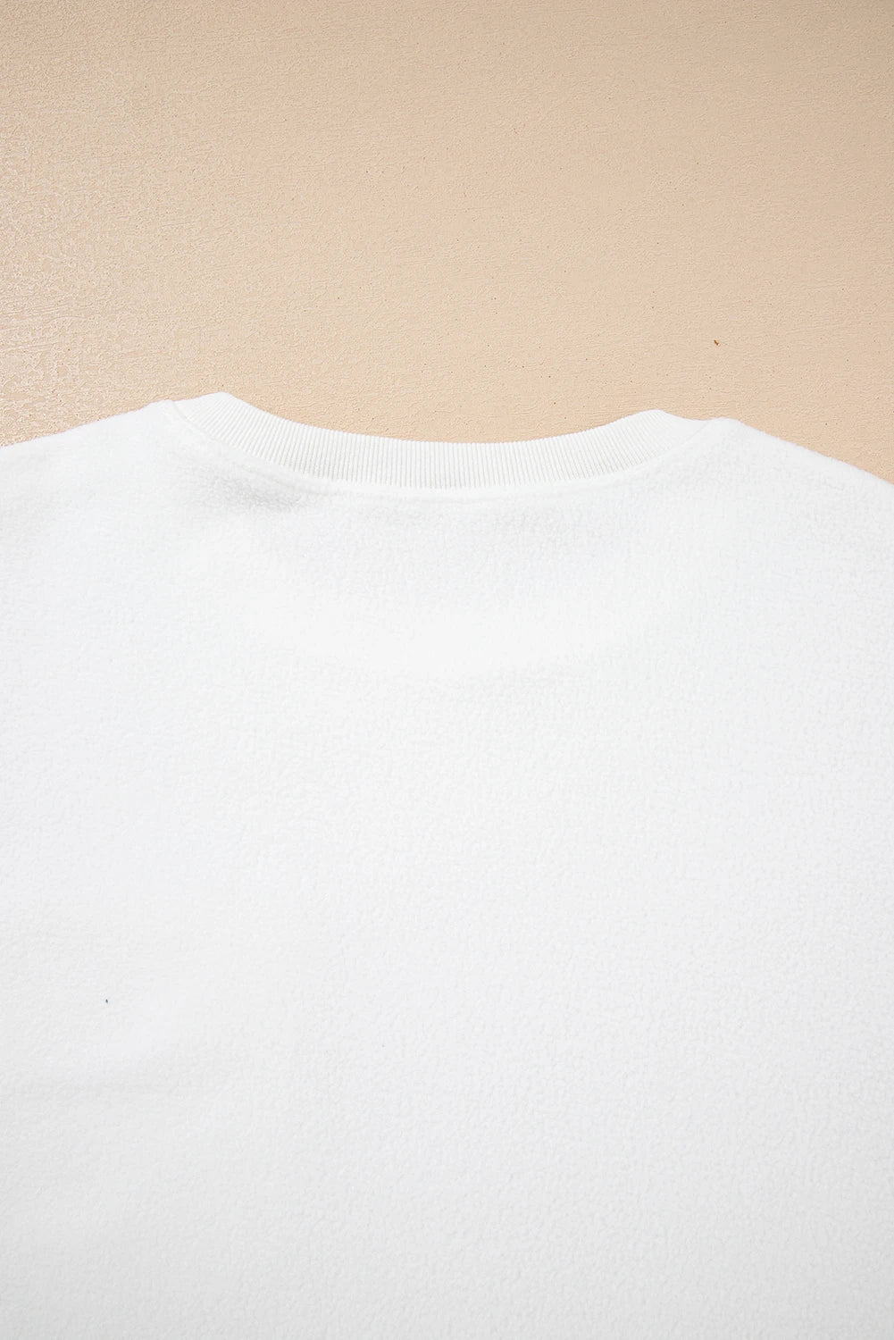 White Exposed Seam Chest Pocket Knit Pullover Sweatshirt