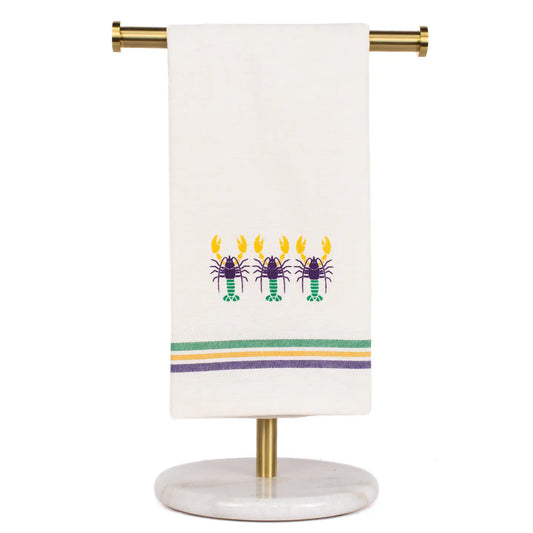 Mardi Crawfish Hand Towel Cream/Multi 20x28
