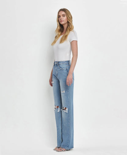 90's Vintage Super High Rise Flare Jeans  **Runs Small**