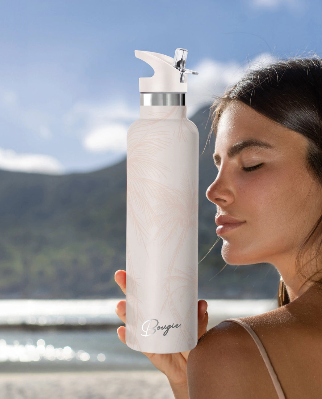 La Palmera – Golden Palm Tree Insulated Water Bottle | 25oz