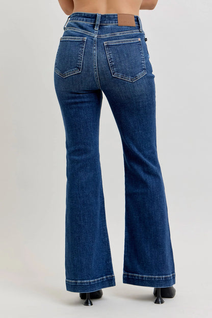 Judy Blue High Waist Trouser Flare Denim Jeans  Petite