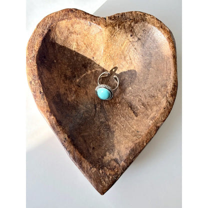 Turquoise Stone Oval Concho Statement Cuff Ring