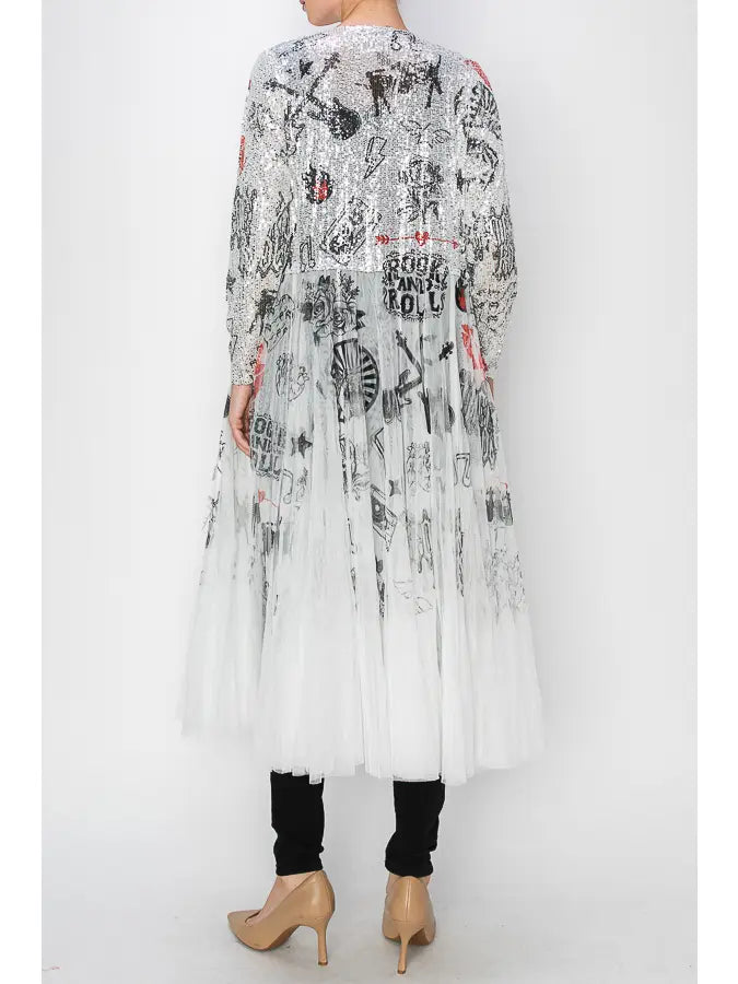 Dazzling Sequin Longline