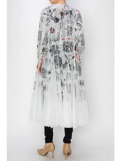 Dazzling Sequin Longline