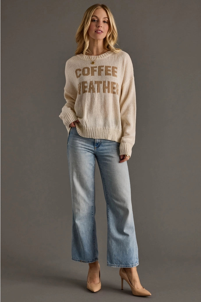 Ivory Coffee Weather Lightweight Sweater