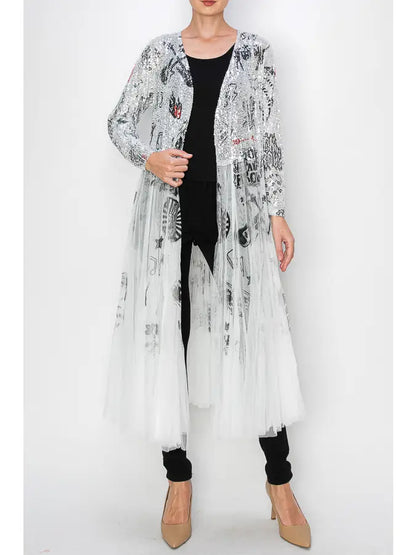Dazzling Sequin Longline