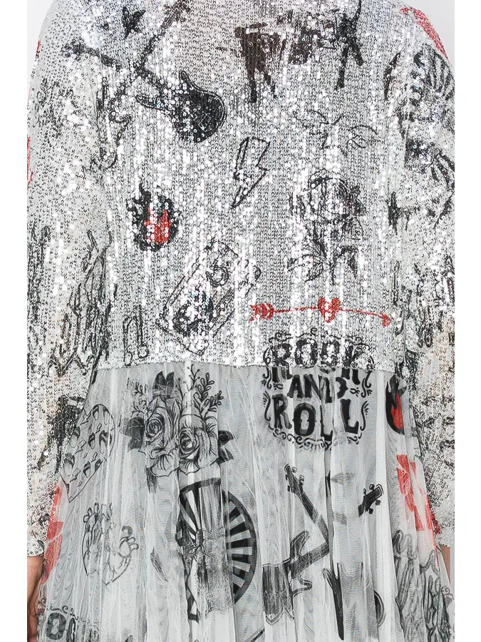 Dazzling Sequin Longline
