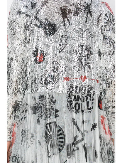 Dazzling Sequin Longline